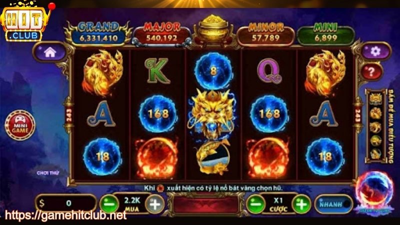 Kho báu tứ linh tại sảnh quay hũ Slot HITCLUB