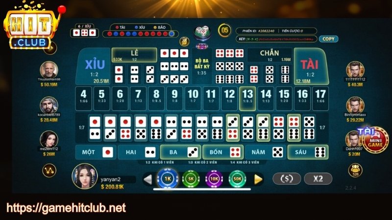 Luật chơi tài xỉu HITCLUB cơ bản