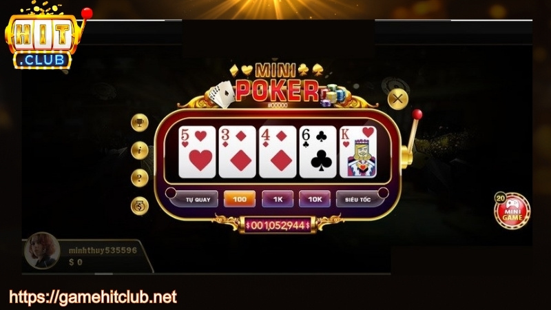 Lý do nên trải nghiệm mini poker HITCLUB